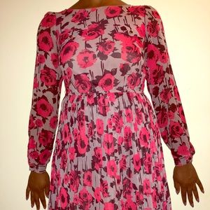 Long sleeve floral dress